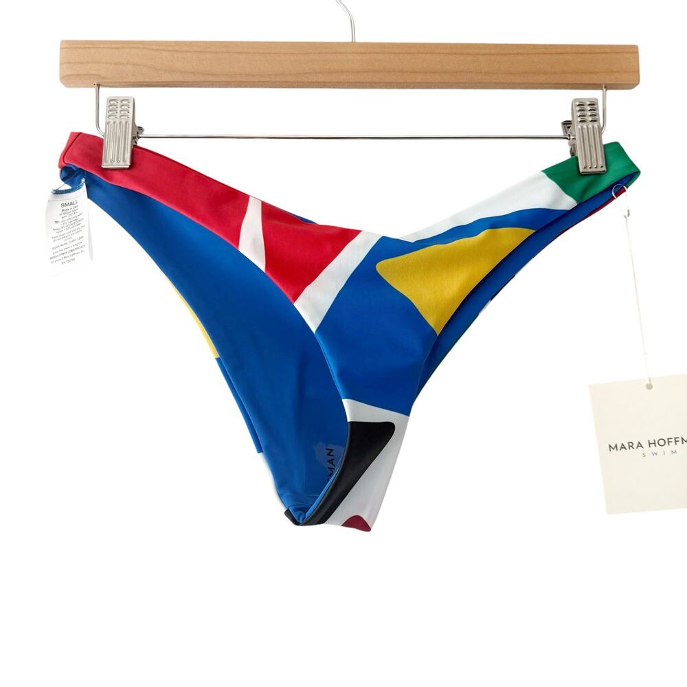 Mara Hoffman Kay Cheeky Colorblock Multicolor Bikini Bottoms XS